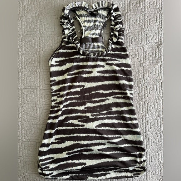 Self Esteem Zebra Print Sleeveless Top - Picture 1 of 4